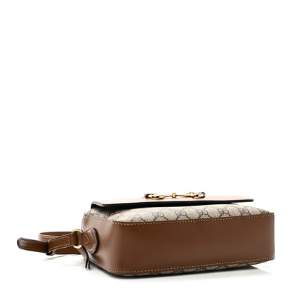 Gucci GG Supreme Monogram Small Horsebit 1955 Shoulder Bag Beige Brown Sugar 4 of 11