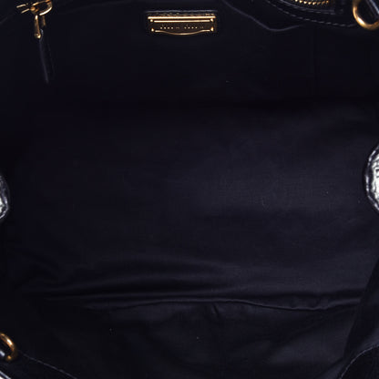 Miu Miu Vitello Shine Tote Black 5 of 10