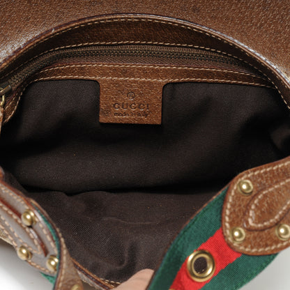 Gucci Monogram Studded Pelham Flap Bag Brown 7 of 7