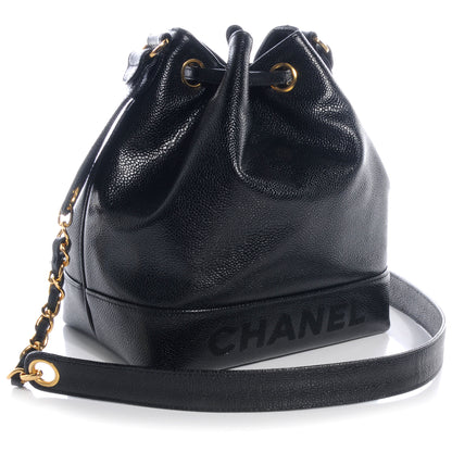 Chanel Caviar Drawstring Shoulder Bag Black 3 of 8