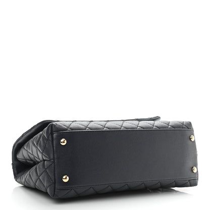 Chanel Caviar Quilted Small Coco Handle Flap Navy 4 of 11
