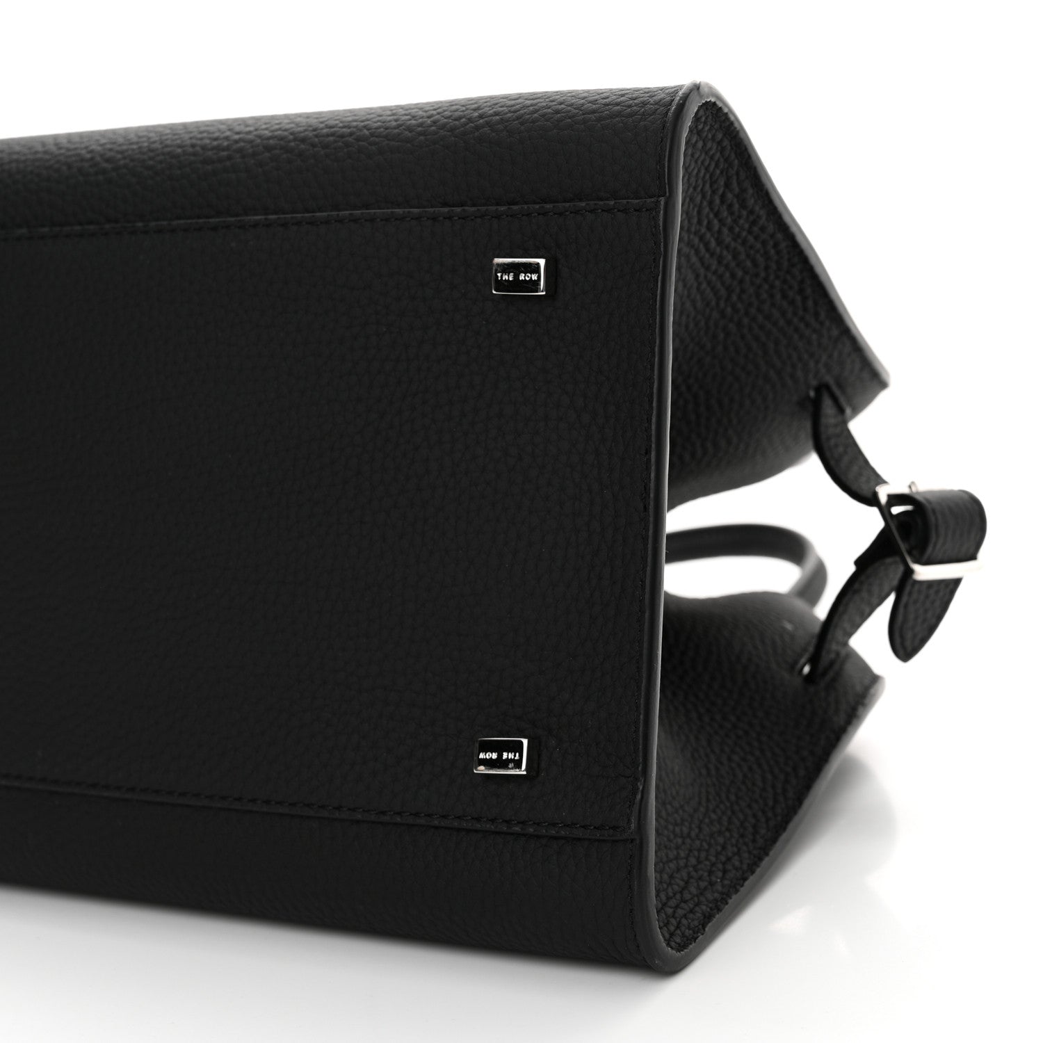 The Row Grained Calfskin Soft Margaux 10 Bag Black 9 of 10
