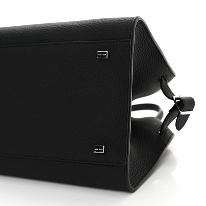 The Row Grained Calfskin Soft Margaux 10 Bag Black 9 of 10