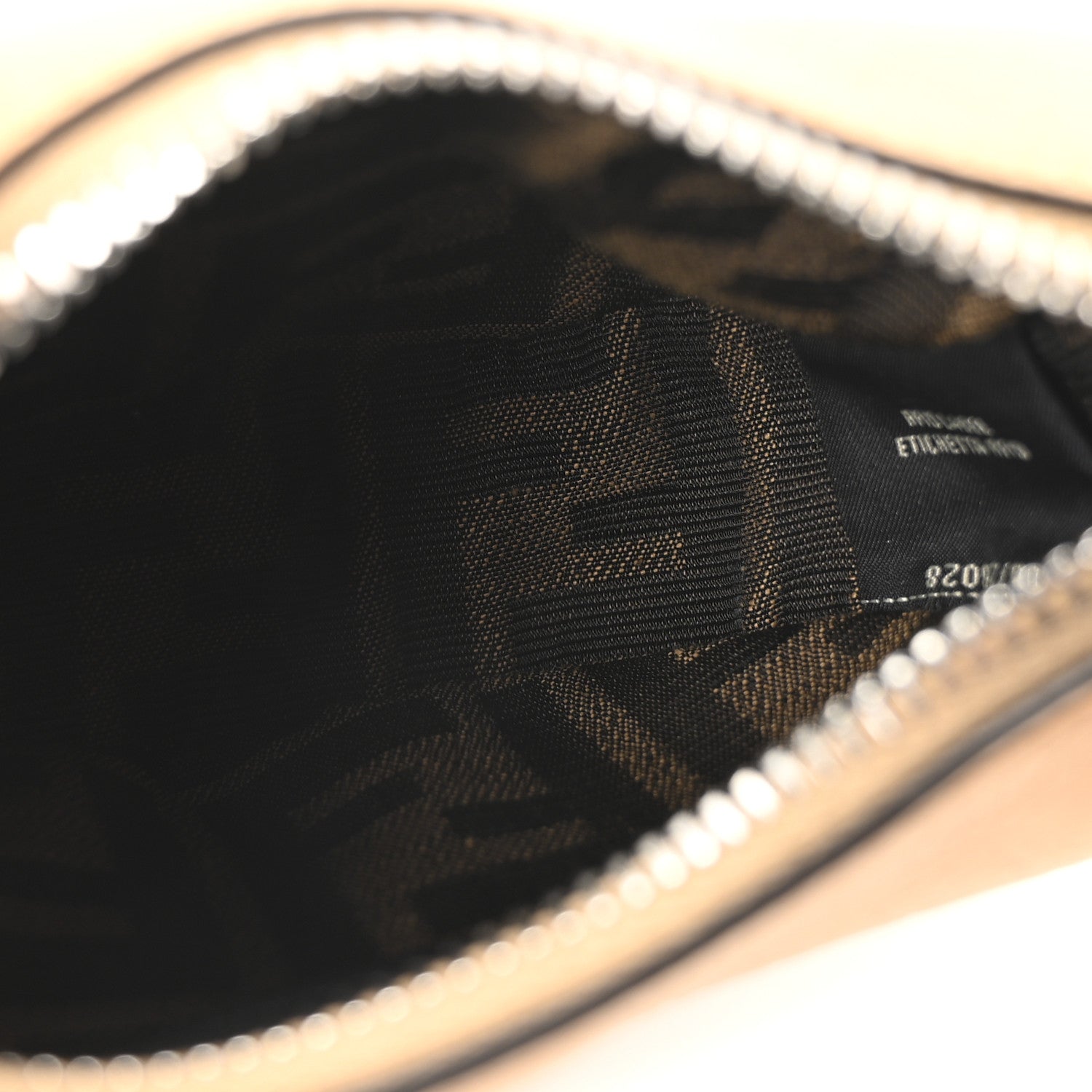 Fendi Vitello Grace Nano Fendigraphy Hobo Charm Miele Scuro 4 of 9