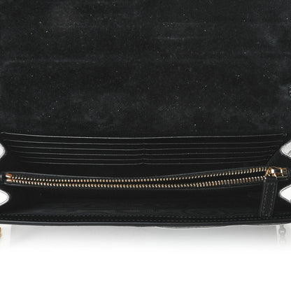 Saint Laurent Metallic Calfskin Monogram Belle de Jour Chain Clutch Silver 4 of 4