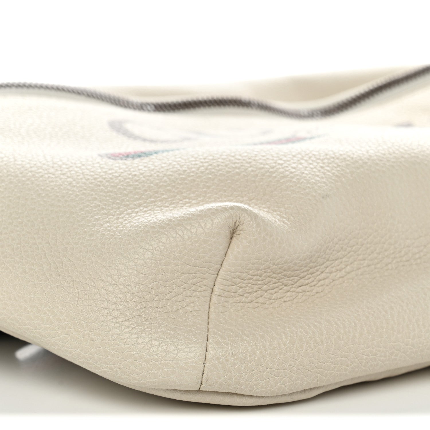 Gucci Grained Calfskin Logo Belt Bag White 9 of 10