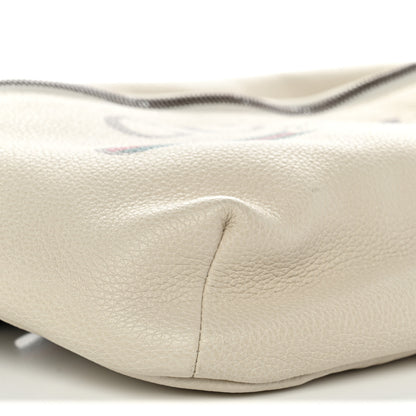 Gucci Grained Calfskin Logo Belt Bag White 9 of 10