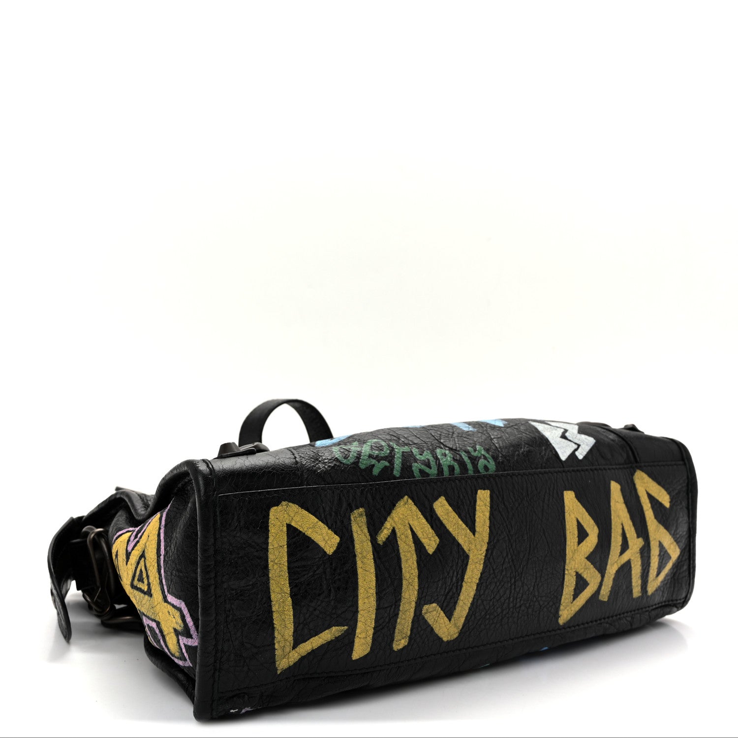 Balenciaga Agneau Graffiti All Over Classic Hardware S City Black Multicolor 4 of 10