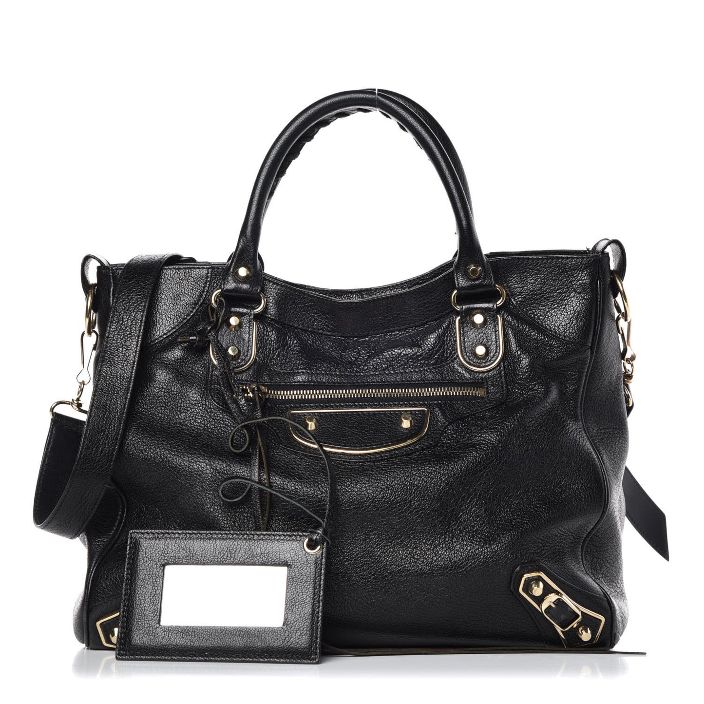 Chevre Gold Metallic Edge Hardware Velo Black