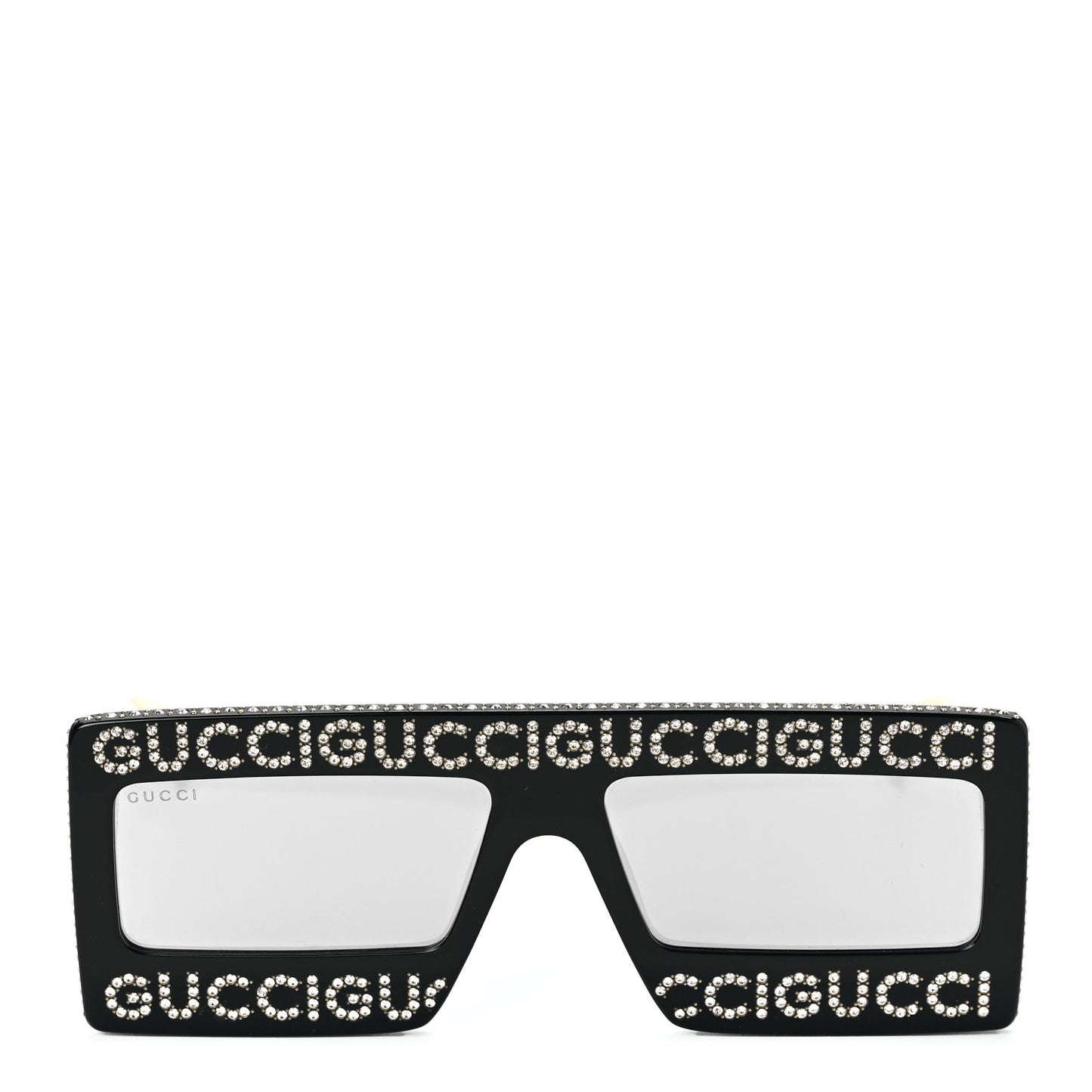 Acetate Crystal Mask-Frame Sunglasses GG0431S Black