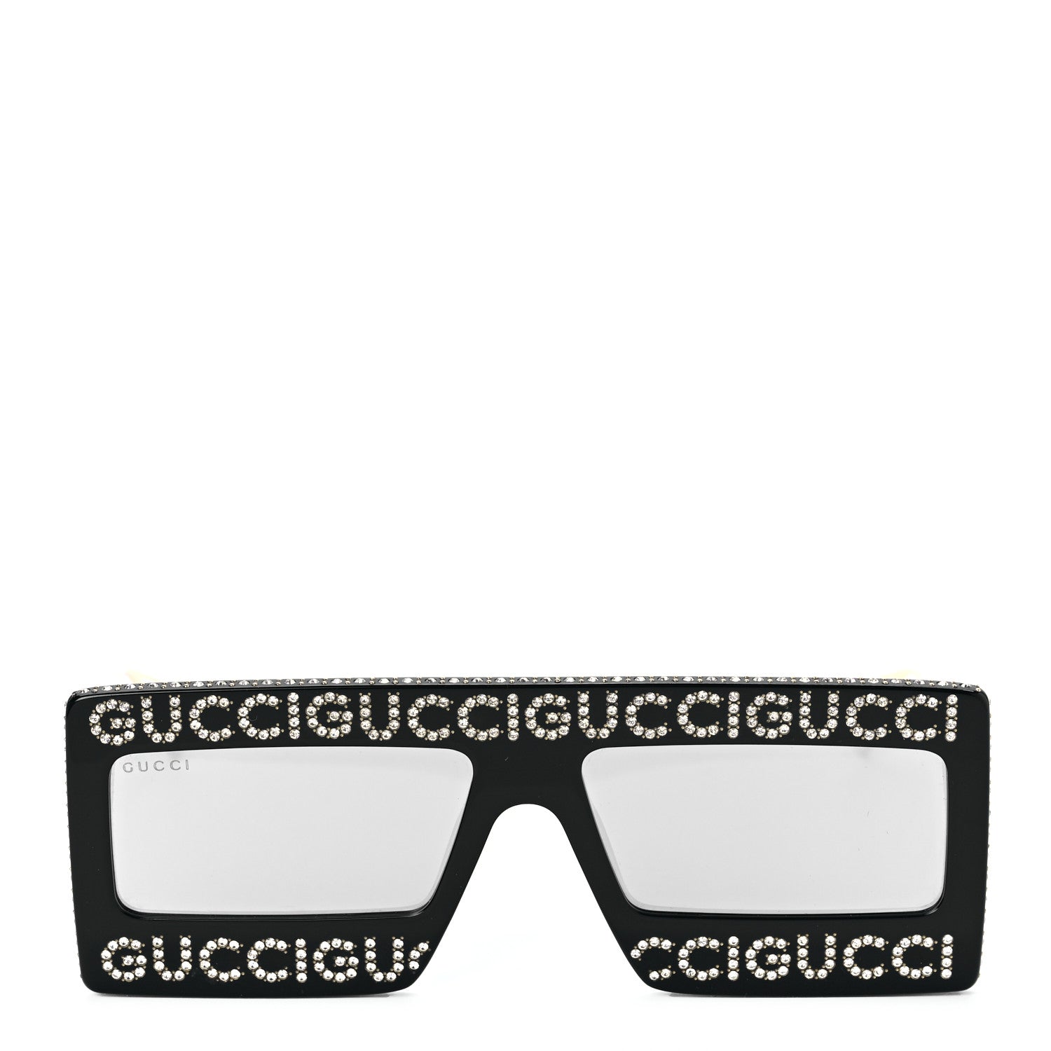 Gucci Acetate Crystal Mask-Frame Sunglasses GG0431S Black 2 of 7