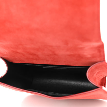Saint Laurent Suede Star Patchwork Monogram Small Spontini Saddle Bag Red 5 of 14