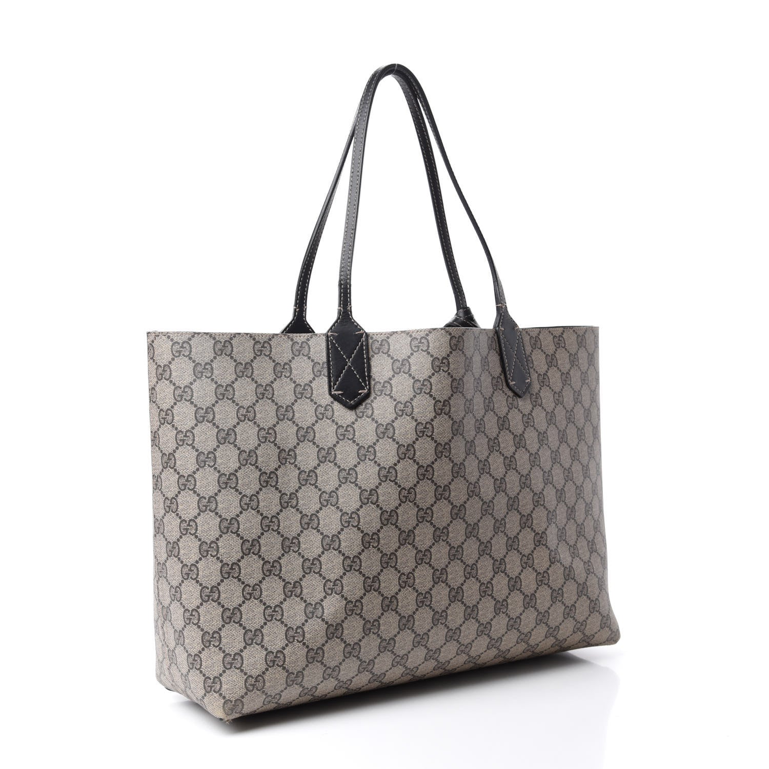 Gucci Calfskin GG Supreme Monogram Medium Reversible Tote Black 3 of 18