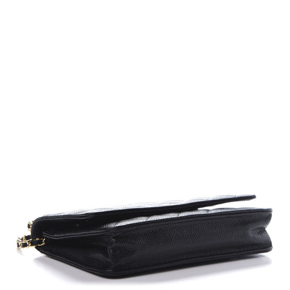 Chanel Caviar Quilted Wallet On Chain WOC Black 4 of 12