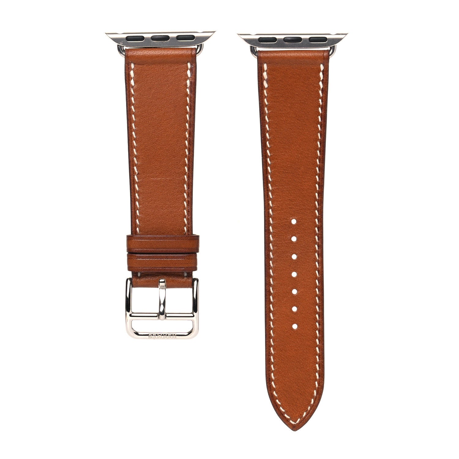 Hermes Barenia 40mm Apple Watch Single Tour Band Fauve 1 of 5