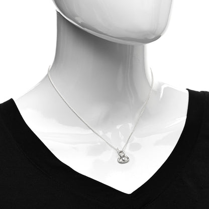 Tiffany Sterling Silver Diamond Elsa Peretti Snake Pendant Necklace 2 of 4