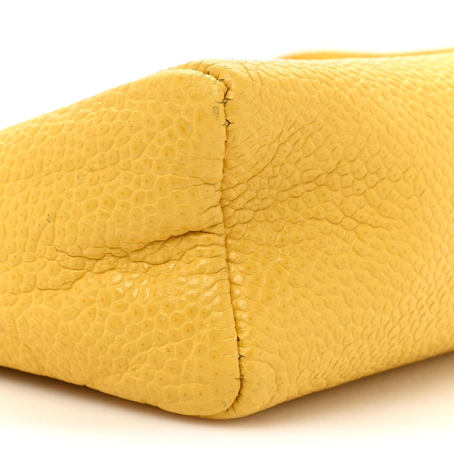 Chanel Caviar Timeless CC Cosmetic Pouch Yellow 8 of 15