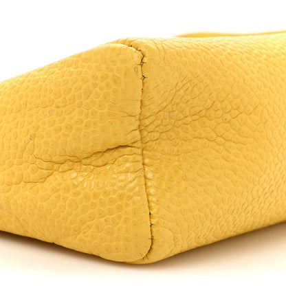 Chanel Caviar Timeless CC Cosmetic Pouch Yellow 8 of 15