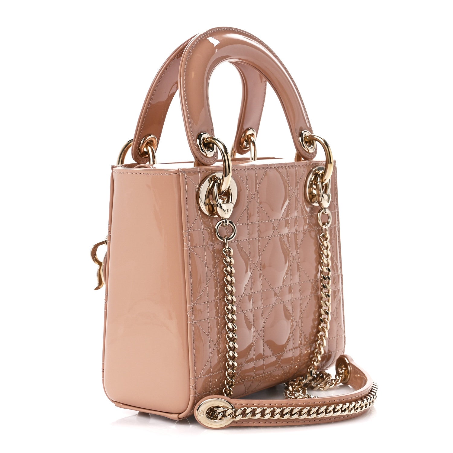 Christian Dior Patent Cannage Mini Lady Dior Light Pink 3 of 11