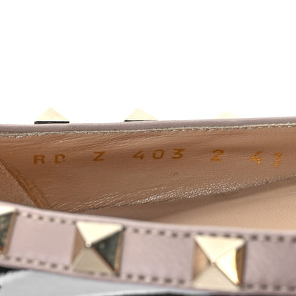 Valentino Garavani Patent Rockstud Ballerina Flats 41 Black Poudre 7 of 8