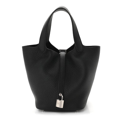 Hermes Taurillon Clemence Picotin Lock 18 PM Black 1 of 9