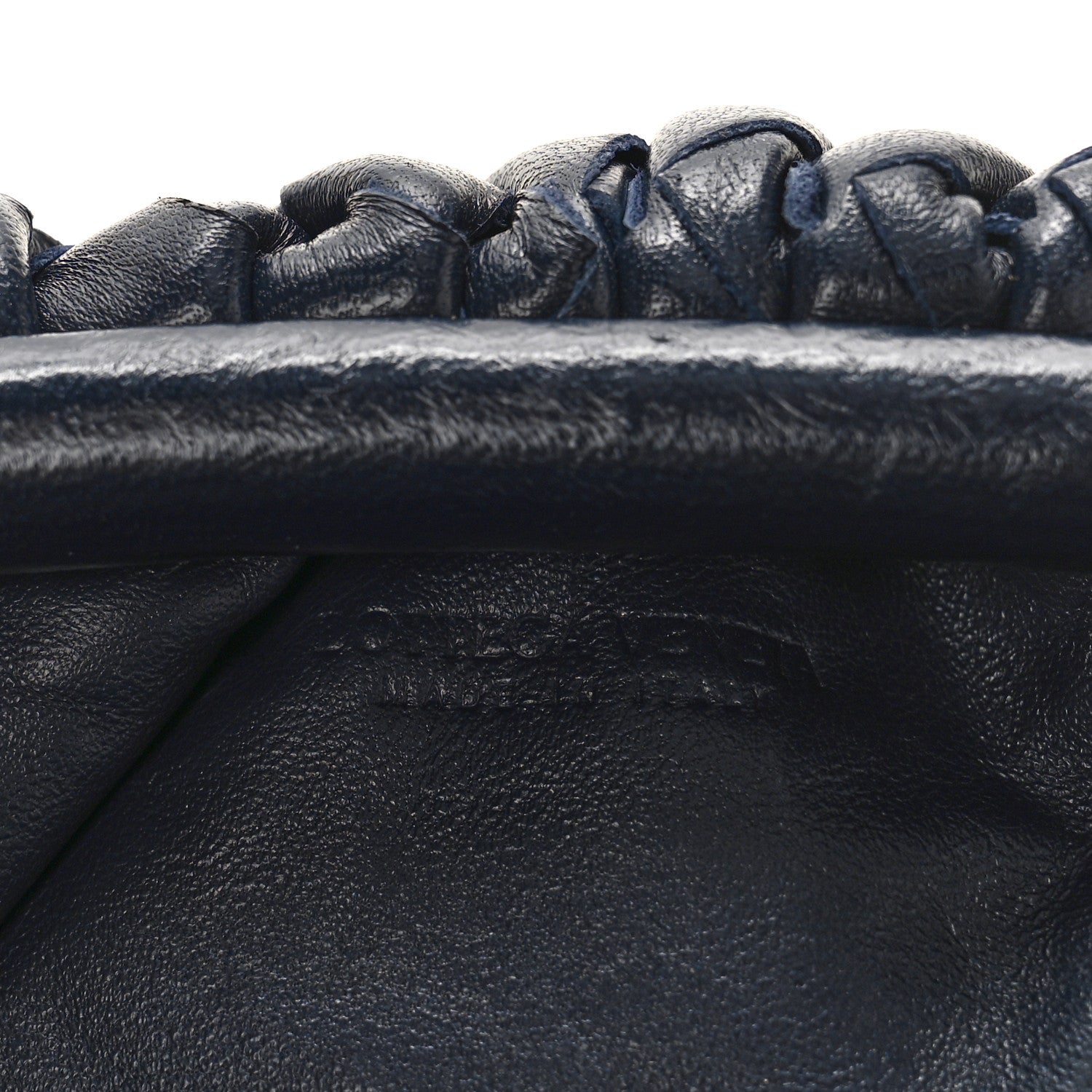 Bottega Veneta Nappa Intrecciato The Mini Pouch Navy 7 of 9