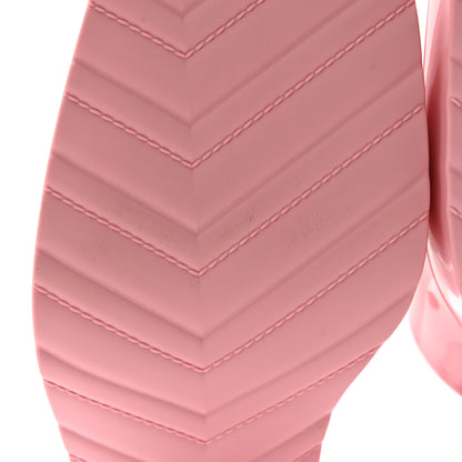 Gucci Rubber Gucci Logo Womens Platform 20/60mm Slide Sandals 37 Wild Rose 9 of 9