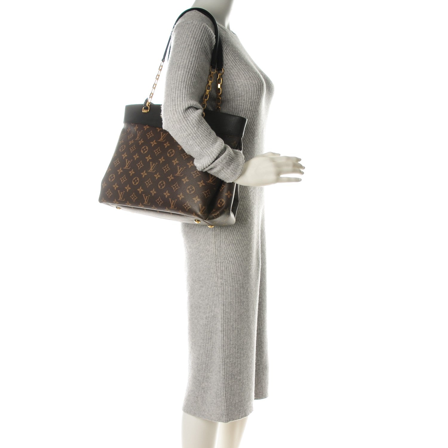 Louis Vuitton Monogram Pallas Shopper Black 2 of 8