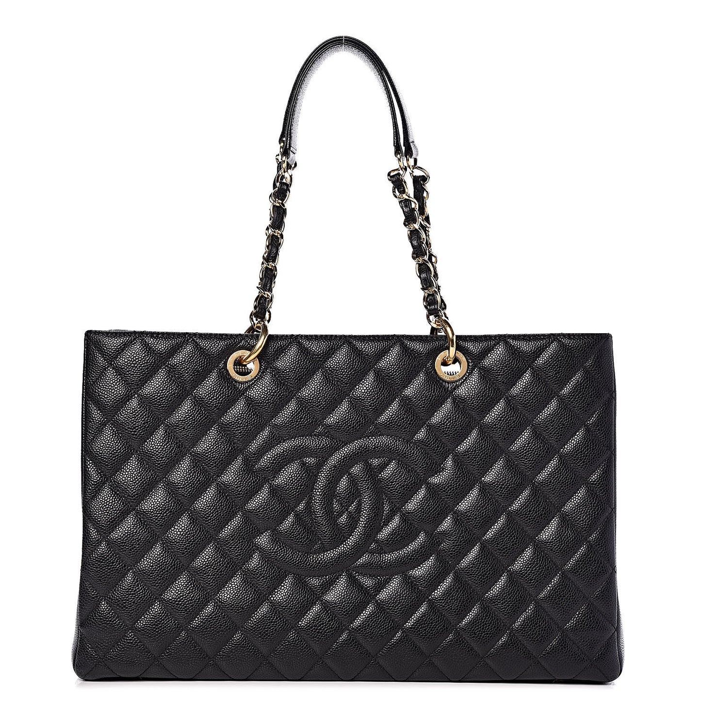 Caviar Quilted XL Grand Shopping Tote GST Black