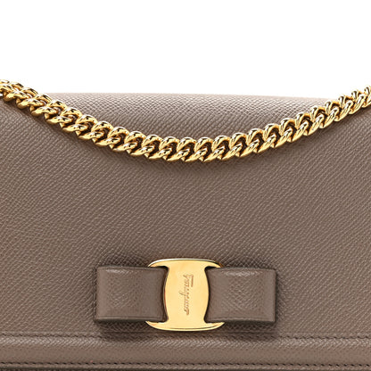 Salvatore Ferragamo Printed Calfskin Ginny Shoulder Bag Grey 8 of 11