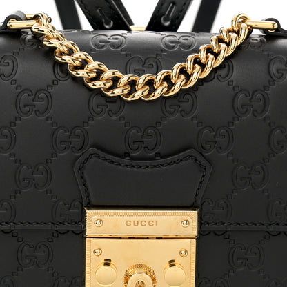 Gucci Guccissima Signature Padlock Backpack Black 9 of 11