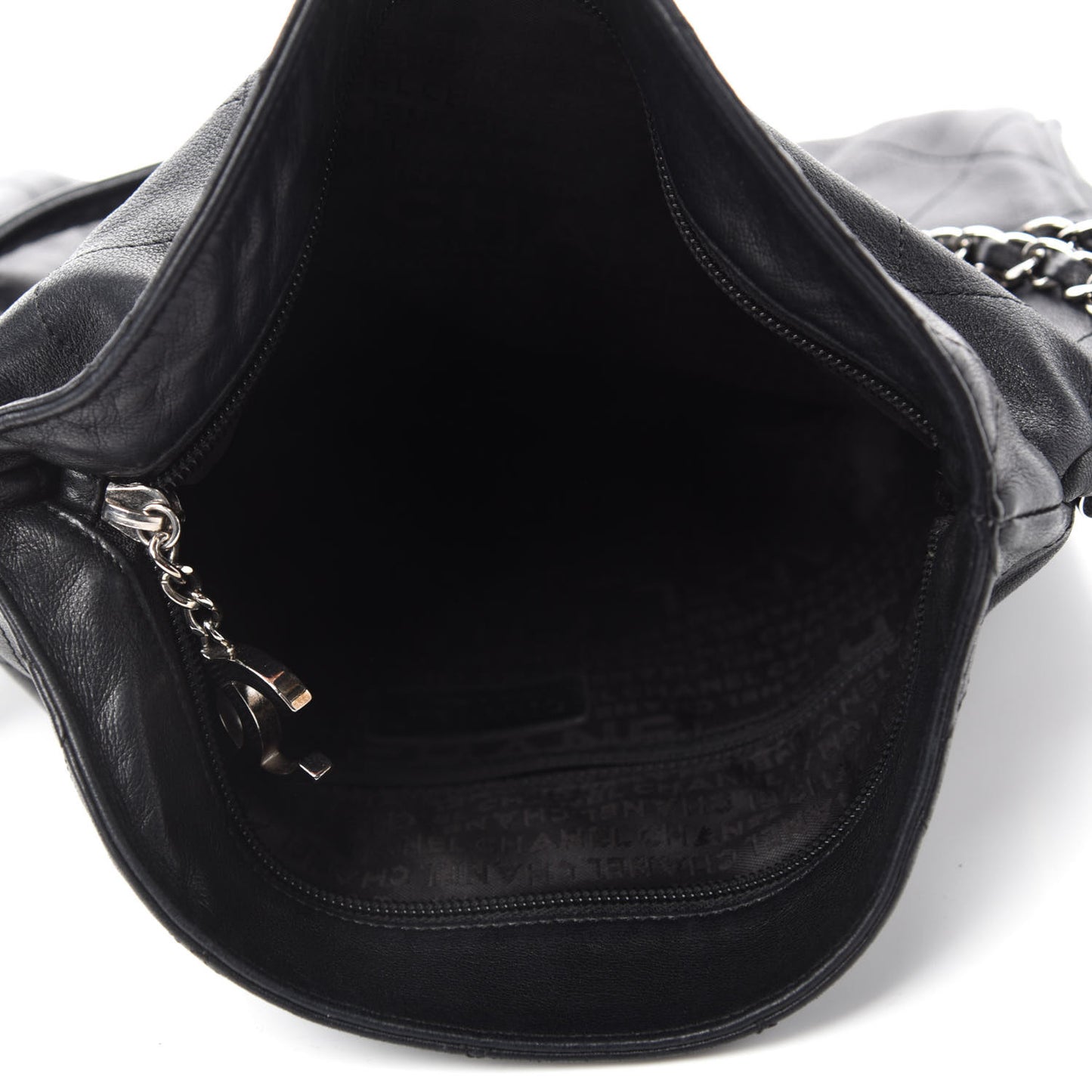 Lambskin Stitched Medium Ultimate Soft Tote Black