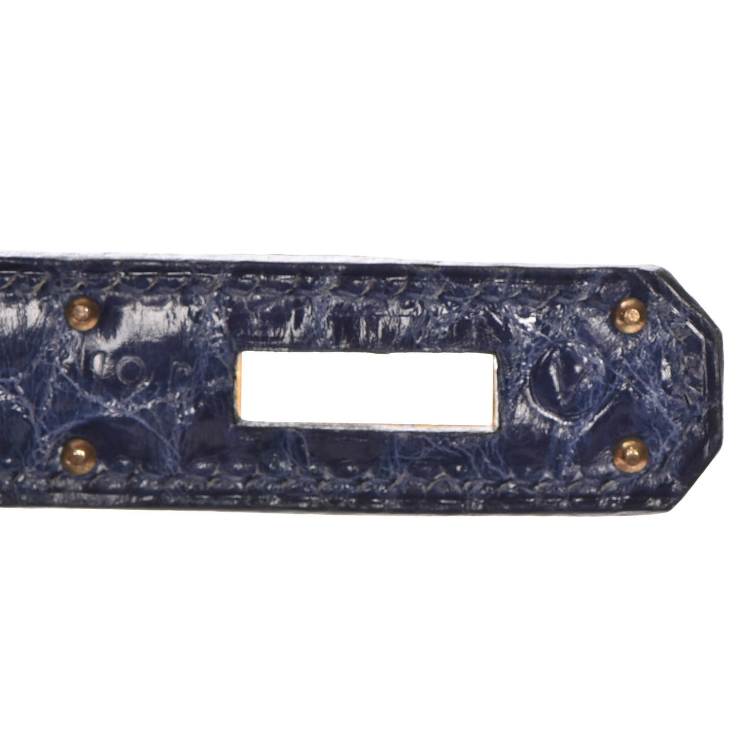 Shiny Niloticus Crocodile Kelly Sellier 32 Bleu Saphir