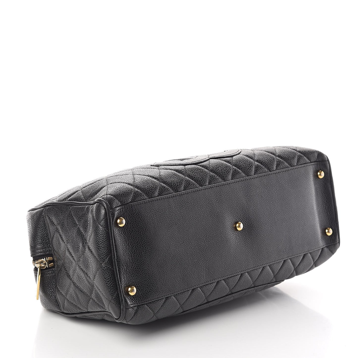 Caviar Quilted Large Bowler Black