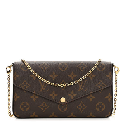 Louis Vuitton Monogram Pochette Felicie Chain Wallet Fuchsia 3 of 15