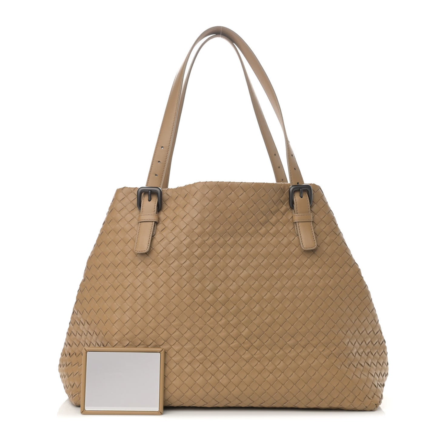 Nappa Intrecciato Large Seamless Tote Camel