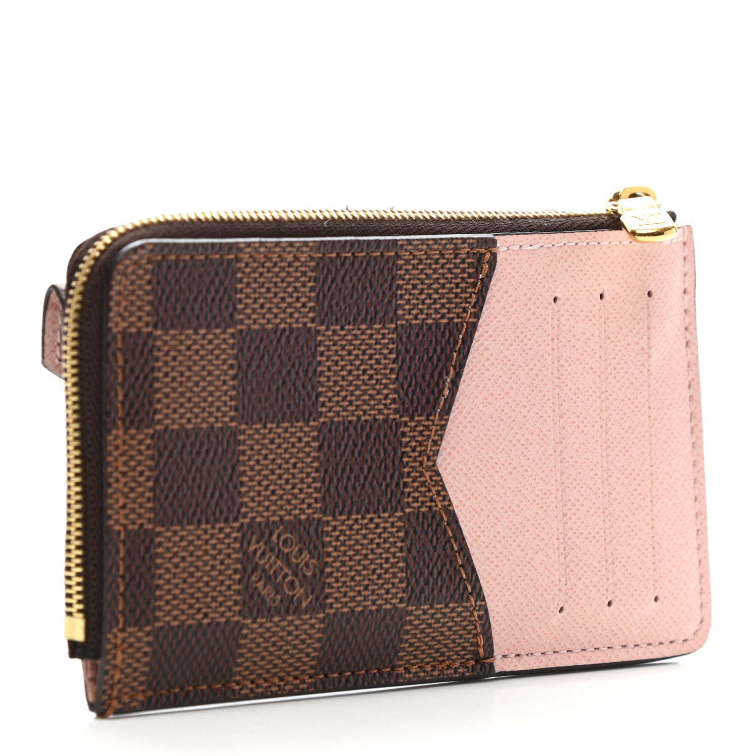 Louis Vuitton Damier Ebene Recto Verso Card Holder Rose Ballerine 2 of 6