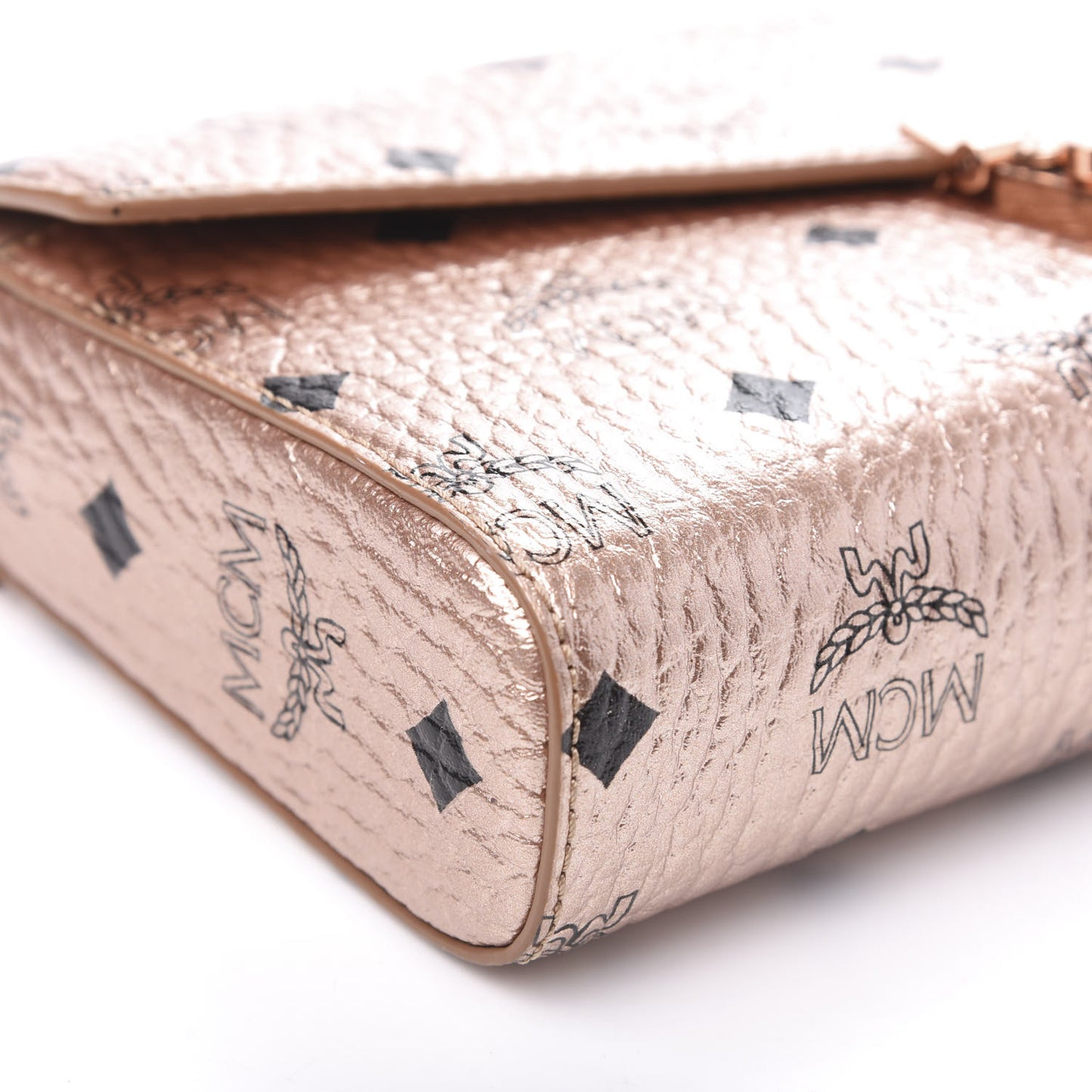 Metallic Visetos Millie Wallet On Chain Champagne Gold
