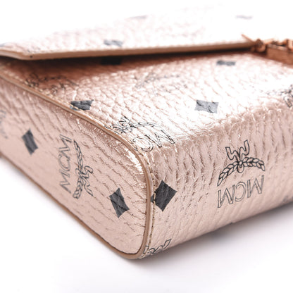 MCM Metallic Visetos Millie Wallet On Chain Champagne Gold 8 of 9