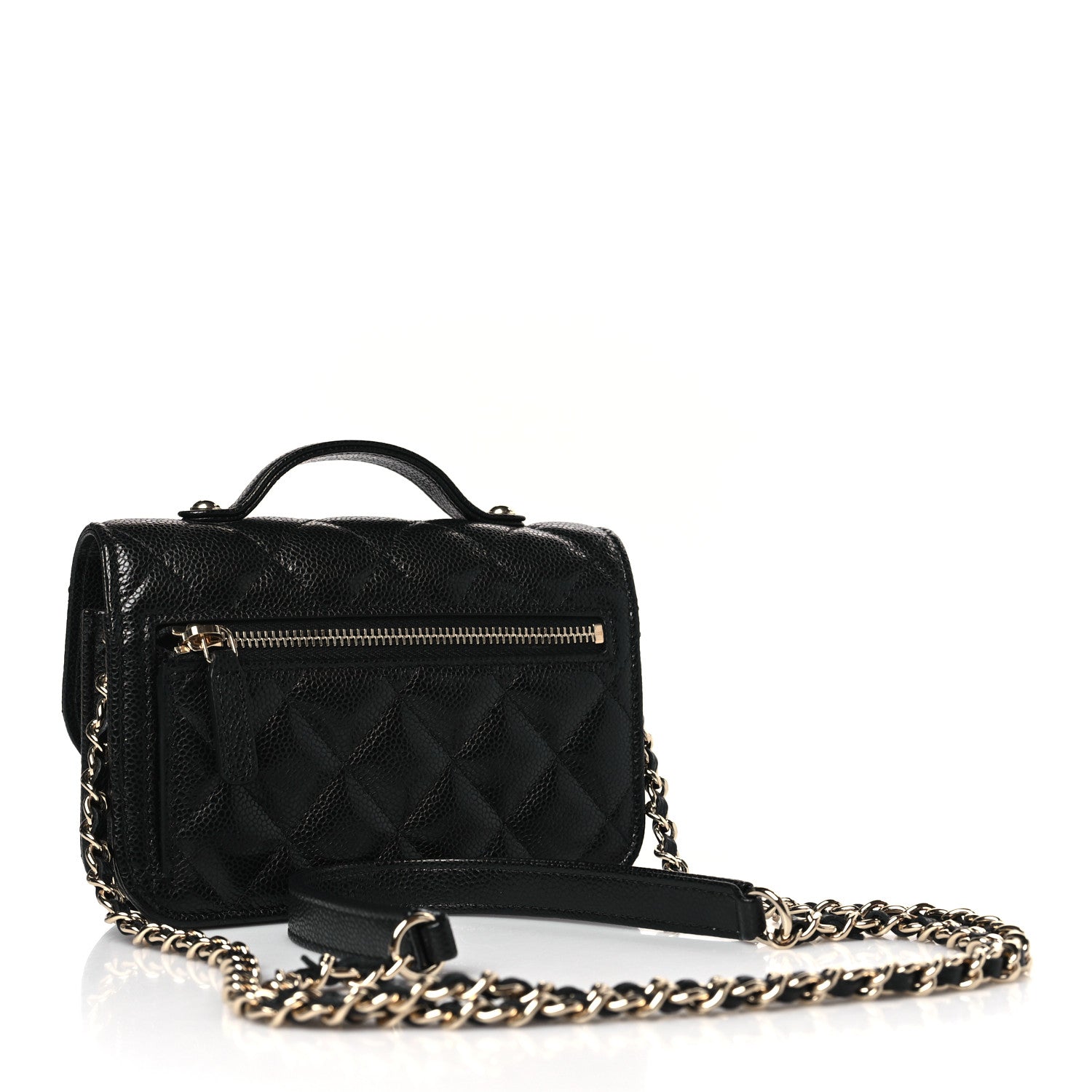 Chanel Caviar Quilted Business Affinity Clutch With Chain Black 3 of 11