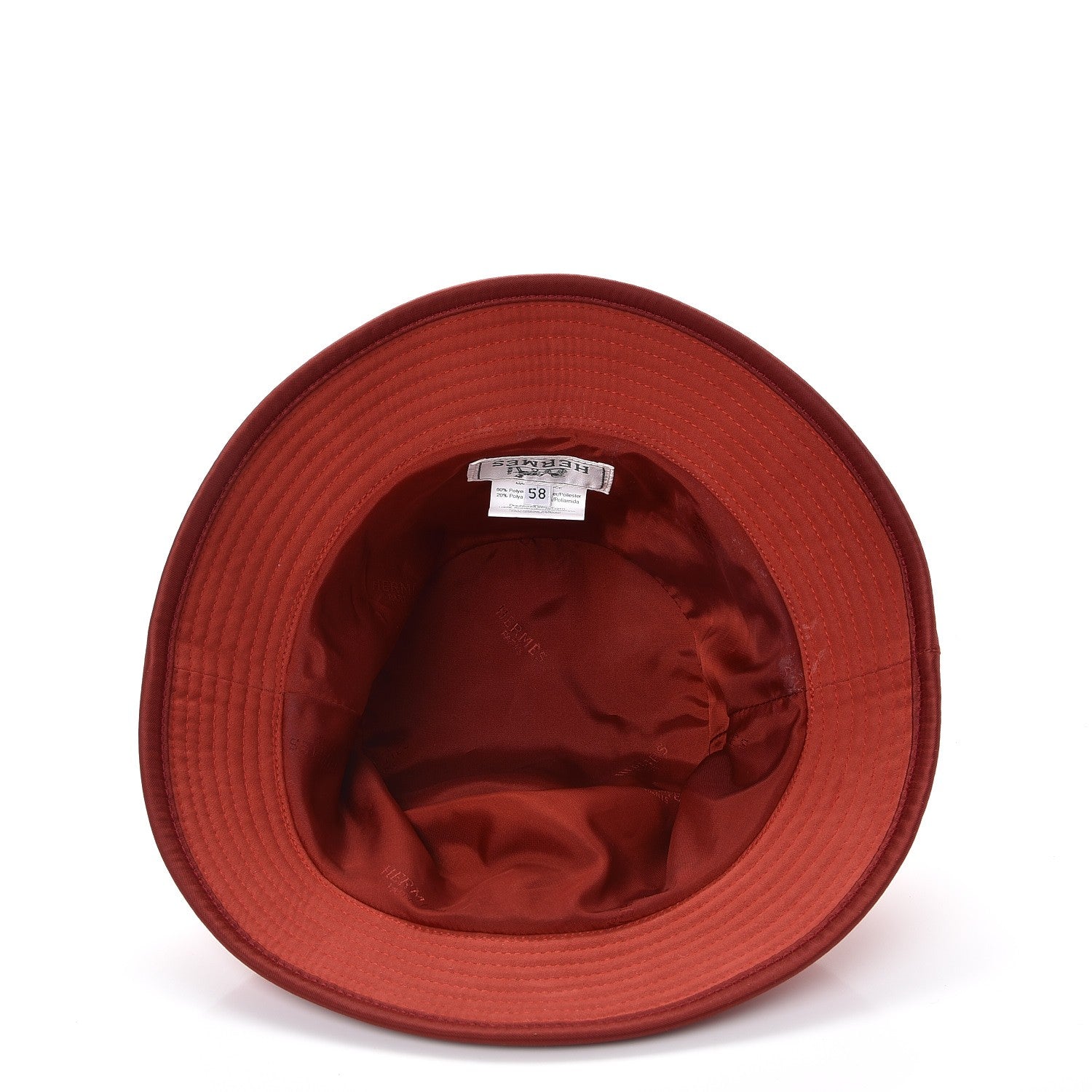 Hermes Polyester Nylon Marais Hat 58 Rouge 4 of 9
