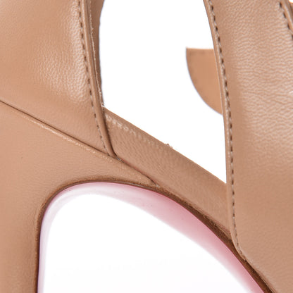 Christian Louboutin Calfskin PVC Multimiss 100 Ankle Strap Pumps 39 Nude 9 of 13
