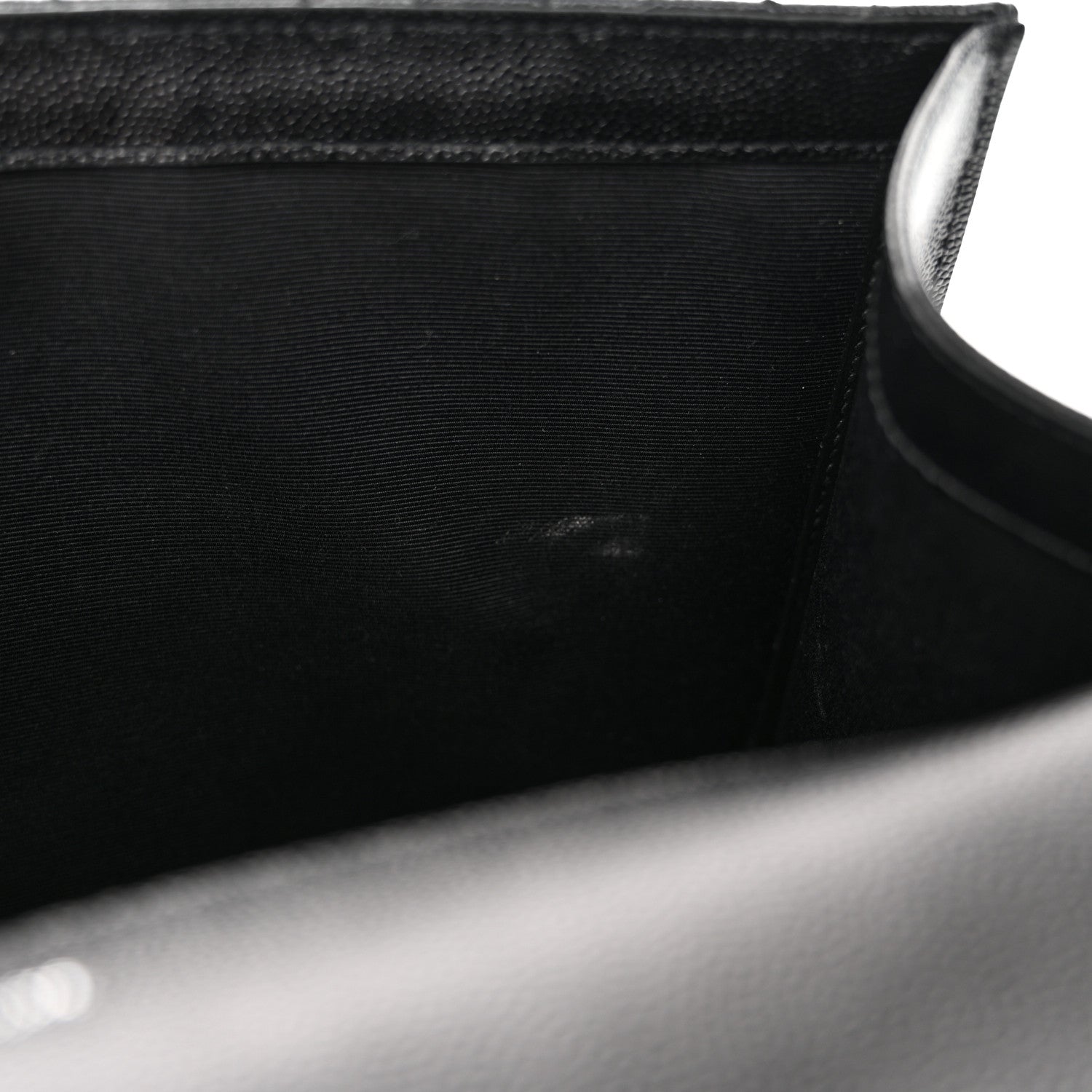 Saint Laurent Grain De Poudre Textured Mixed Matelasse Large Triquilt Monogram Satchel Black 12 of 12