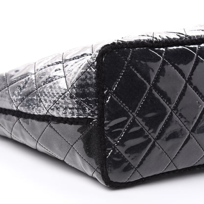 Chanel Vinyl Funny Tweed Patchwork Tote Grey 8 of 13