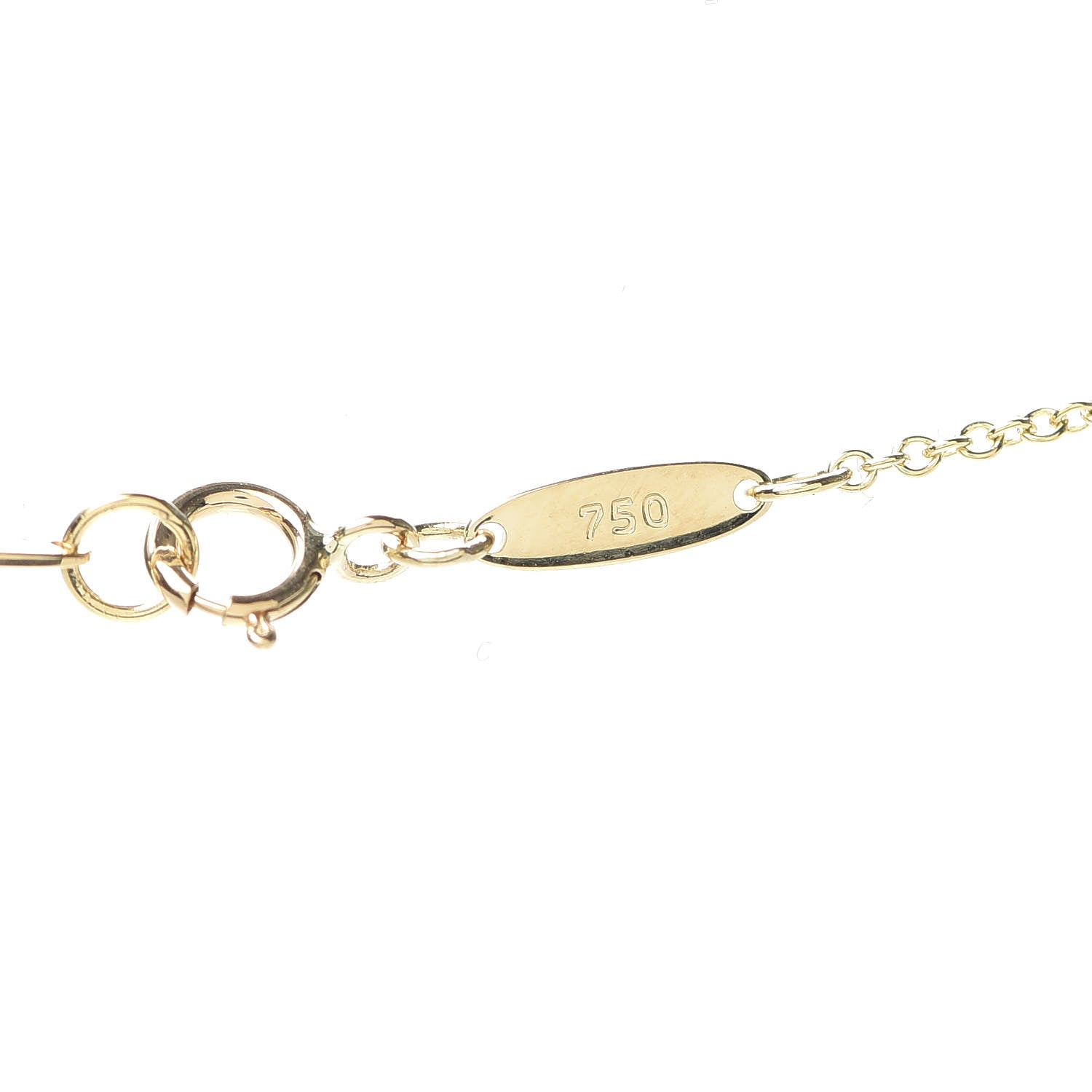 Tiffany 18K Yellow Gold 16mm Elsa Peretti Open Heart Pendant Necklace 5 of 7