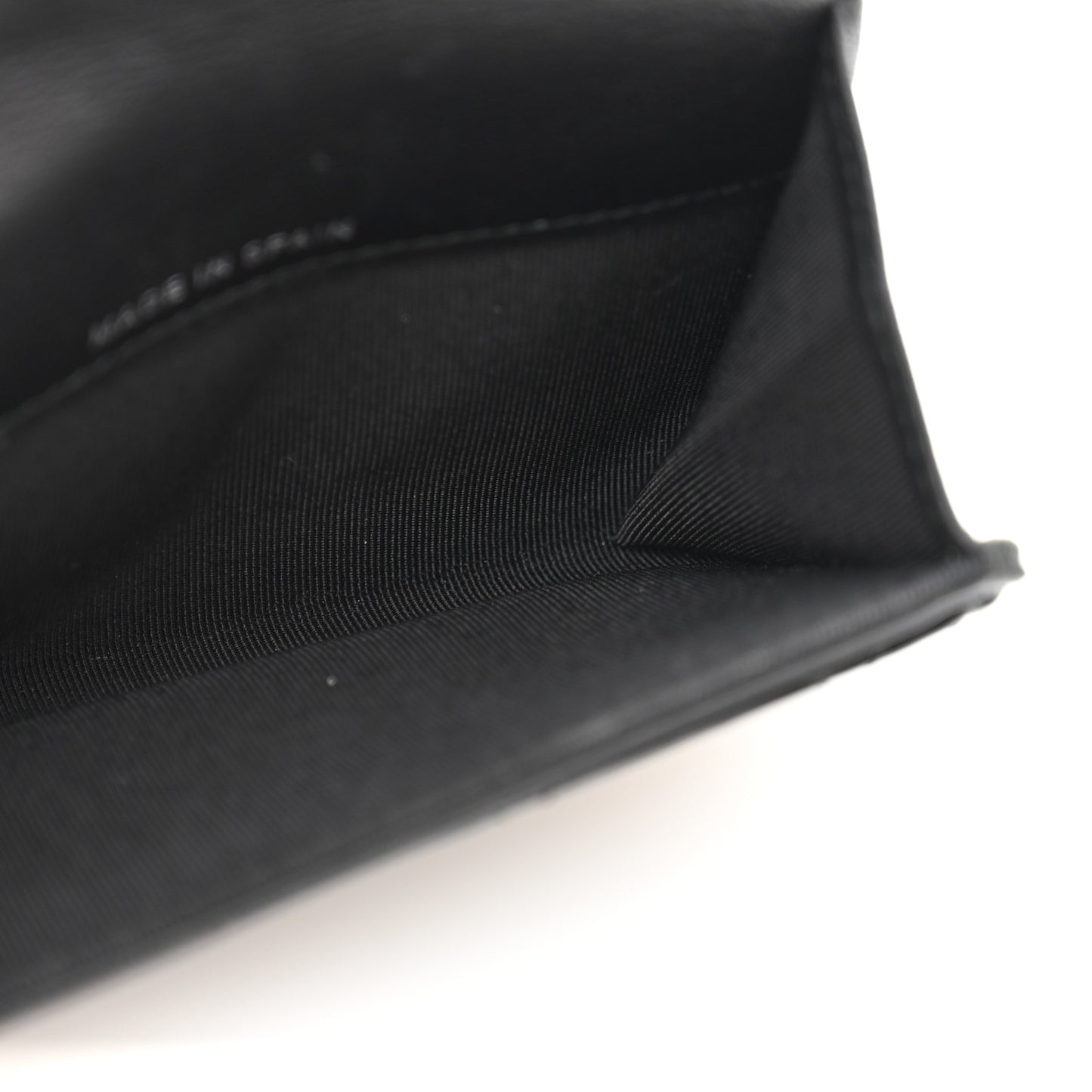 Patent Quilted Flap Card Holder Black