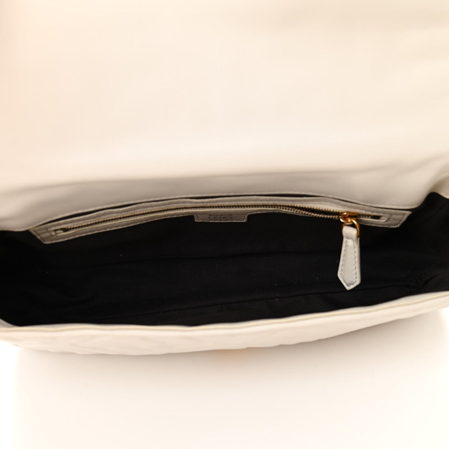 Nappa FF 1974 Embossed Baguette White