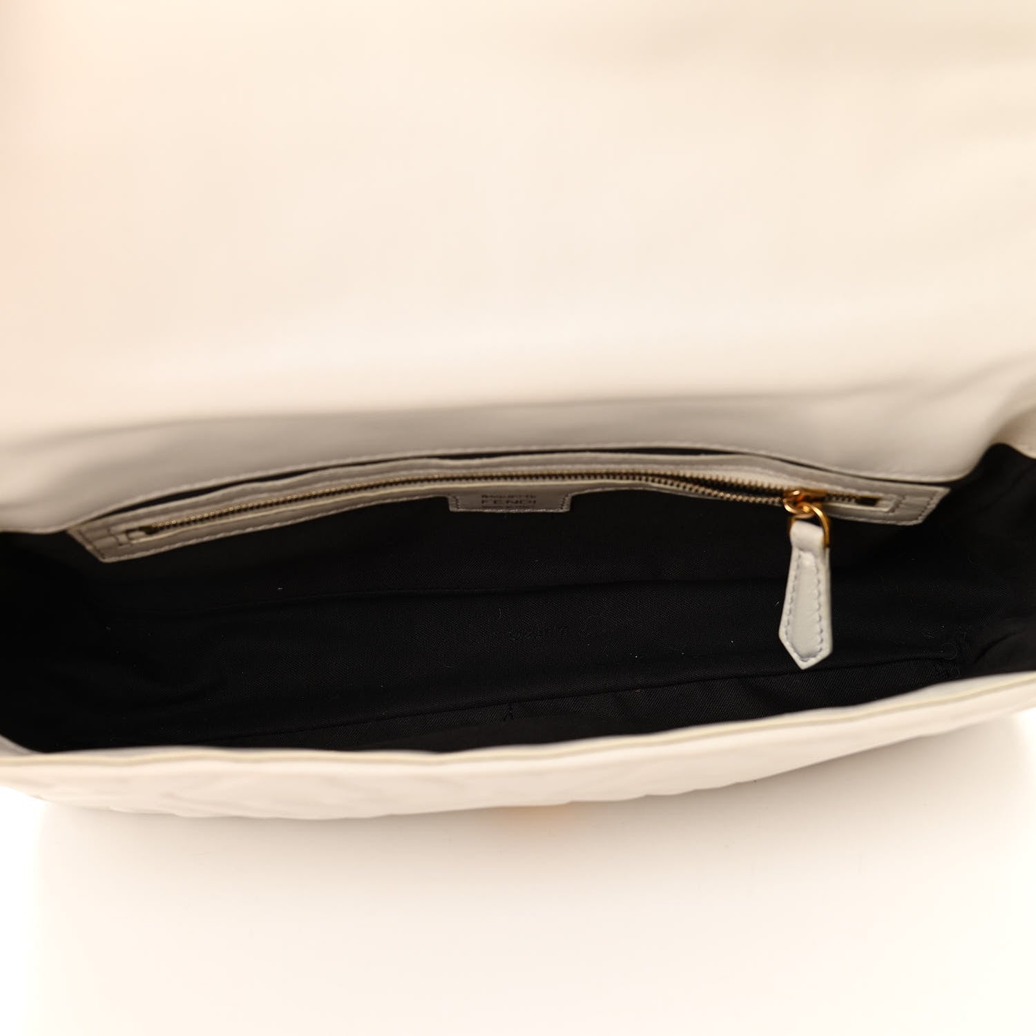 Fendi Nappa FF 1974 Embossed Baguette White 5 of 9