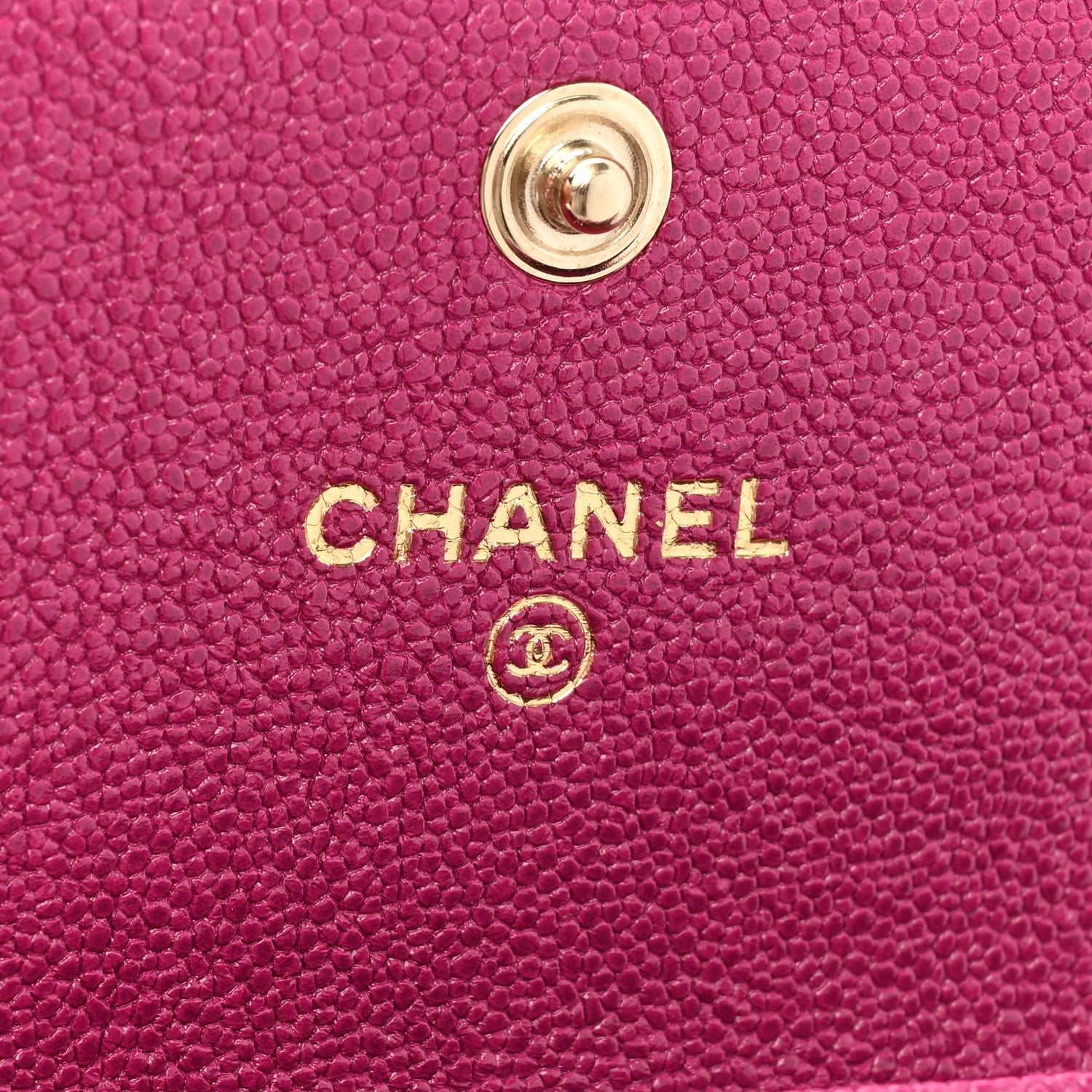 Chanel Caviar Quilted Boy Card Holder Wallet Fuchsia 6 of 11