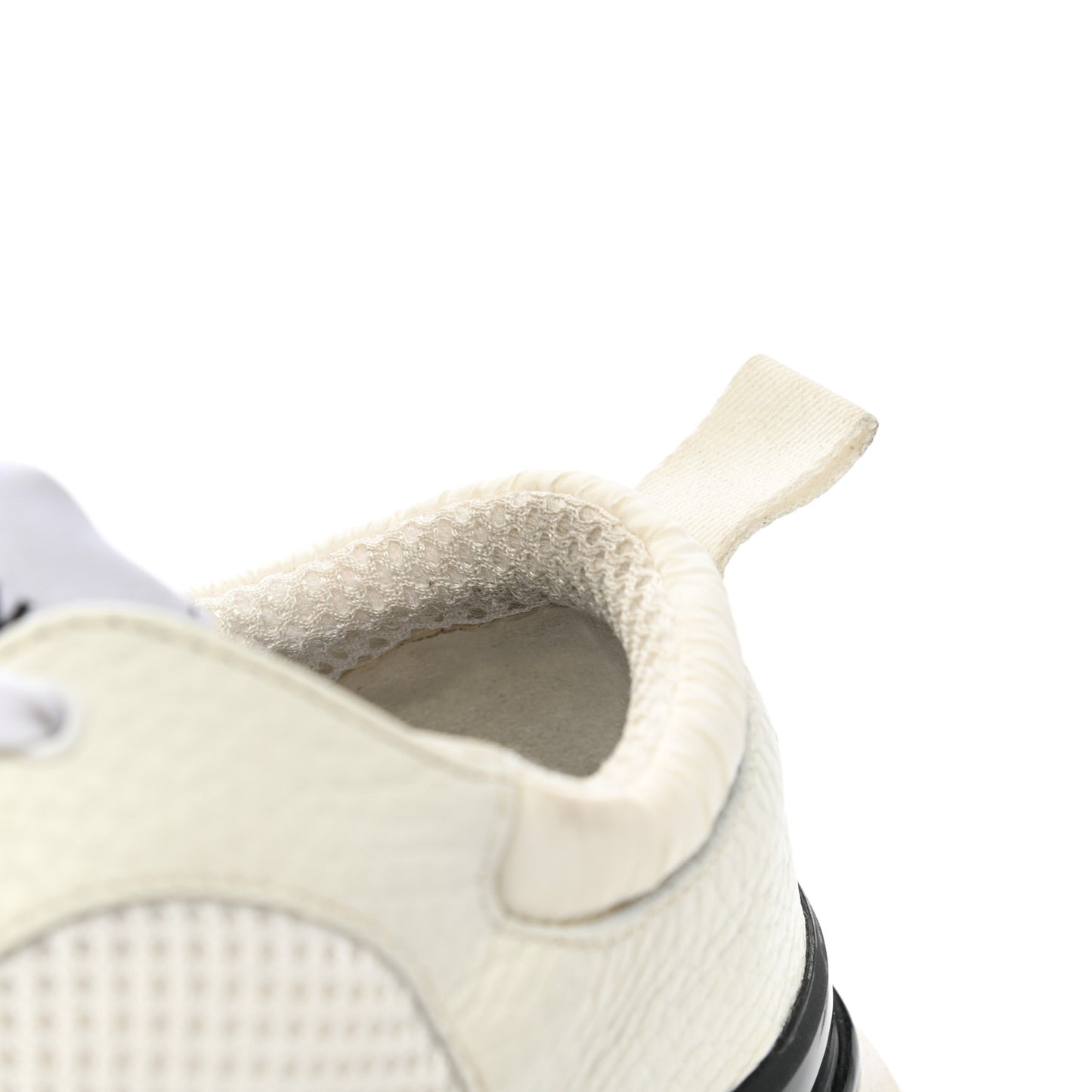 Calfskin Mesh Lycra Suede Womens Logo Sneakers 39 White